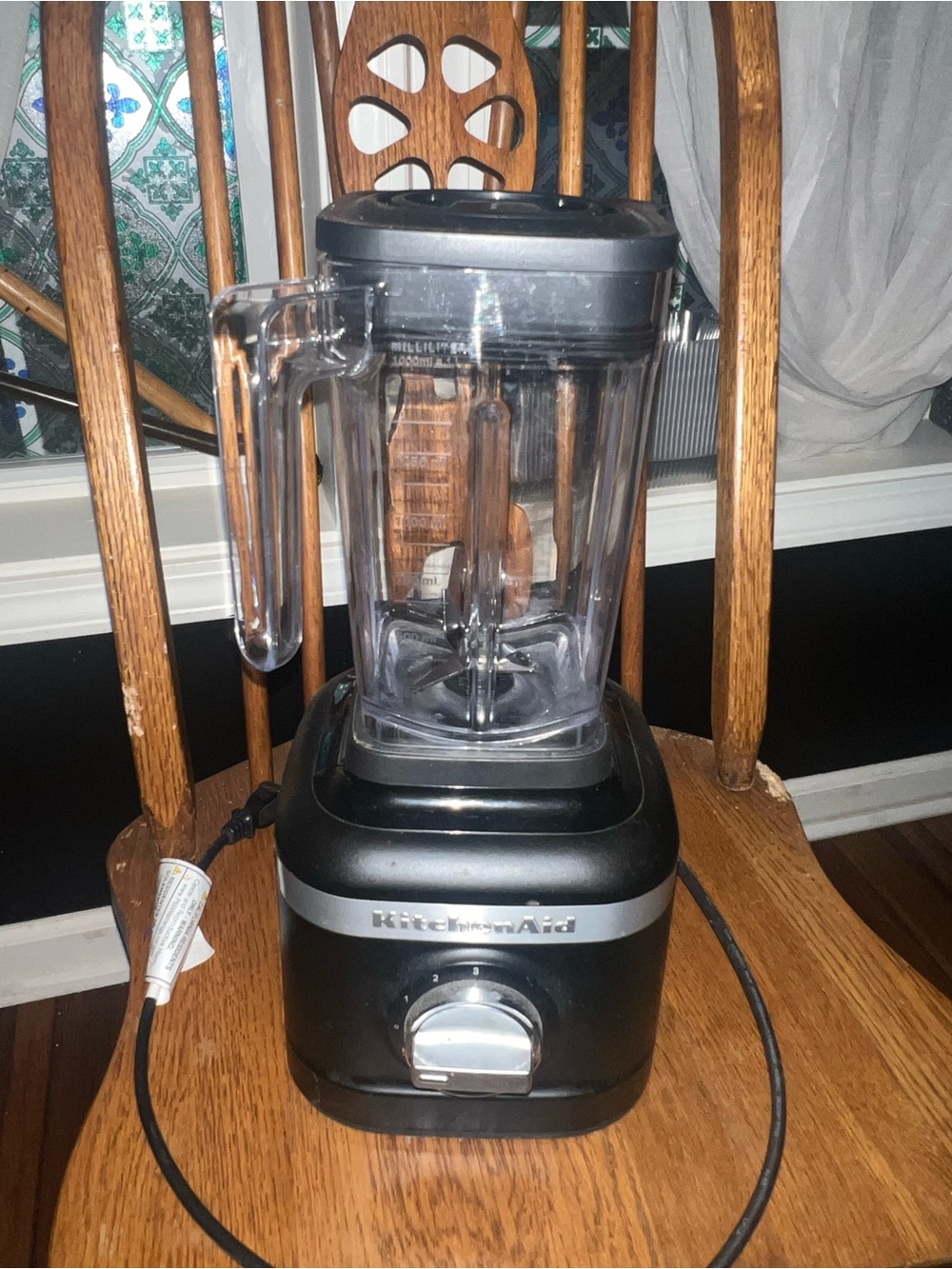 KitchenAid Black and Clear Countertop Blender with Clear Pitcher